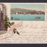 Litho Ansichtskarte Zürich n. Mülheim