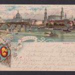Litho Ansichtskarte Dresden Sachsen n. Wilkau Sachsen