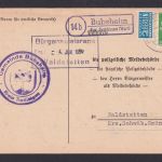 Bund Brief EF 10 Pfg. Heuss Landpoststempel Bubsheim über Spaichingen Baden