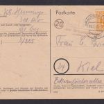 Bizone Am Post EF 6 Pf. Landpoststempel Gilzum über Braunschweig n Kiel