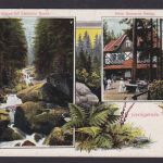 Ansichtskarte Wernigerode K1 Postbriefkasten am Wasserfall Steinerne Renne Hotel