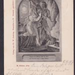 Perfin Lochung L.O. gute Künstler Ansichtskarte Wagner Festspiele Babenhausen