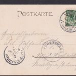 Perfin Lochung L.O. gute Künstler Ansichtskarte Wagner Festspiele Babenhausen