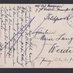 Briefmarken Deutsches Reich Feldpost aber Nachgebühr 15 auf Ansichtskarte