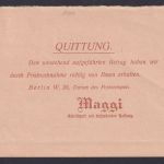 Perfin Privatlochung Maggi M 1x kopfstehend Germania Deutsches Reich Nachnahme