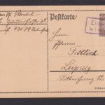 Deutsches Reich Infla mit viol. R2 Entwertet in Leipzig EF 3 Pfg. Korbdeckel
