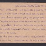 Deutsches Reich Heidelberg n. Montigny-en-Cambrésis Clary + Retour Stempel 1919