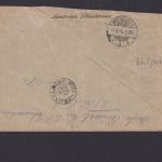 Deutsches Reich Brief EF Germania nach Belgien mit Nachporto 31.7.1908