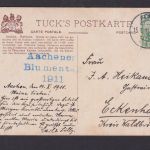 Ansichtskarte Aachen NRW Rathaus Brunnen Markt Oilette Künstlerkarte Sign.