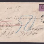 Deutsches Reich Nachnahme Brief Kassel n Marjoß Kossa unfrankeirt Nachgebühr 50