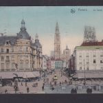 Deutsche Besetzung 1914 18 I. Weltkrieg Belgien Ansichtskarte Brüssel 1918