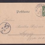 Vorläufer Litho Ansichtskarte Mittenwald nach Leipzig Deutsches Reich