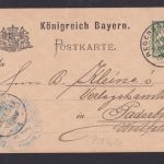 Briefmarken Altdeutschland Bayern K1 REGENSBURG DOMPLATZ nach Paderborn