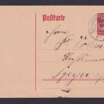 Altdeutschland Bayern Ganzsache Wappen Aufdruck + ZUF Schifferstadt Speyer