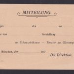 Altdeutschland Bayern Überdruck Drucksachen Privatganzsache München Theater am