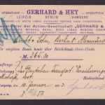 Deutsches Reich Leipzig Flaggenstempel Posthorn Berlin Reklame Gerhard & Hey