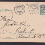 Deutsches Reich Leipzig Flaggenstempel Posthorn Berlin Reklame Gerhard & Hey