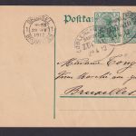 Bahnpost Koblenz Giesssen Deutsches Reich Auslands Ganzsache Zug 410 Brüssel