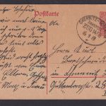 Bahnpost Chemnitz Rosswein Deutsches Reich Zug 1406 Sachsen 16.9.1919