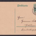 Besetzung I. Weltkrieg Landespost Belgien Ganzsache Monz Potsdam