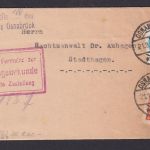 Deutsches Reich Dienst Brief Zustellurkund Osnabrück Stadthagen 21.9.1932