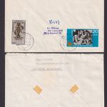 DDR Brief 2697-2698 Buchkunst Ausstellung 4 Belege Varianten Zusammendruck