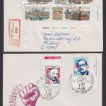 DDR Brief 10 Belege mit Rand und Druckvermerken dabei Bogenecken Eilbrief etc.