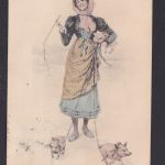 Ansichtskarte Neujahr Schwein Glücksschwein Tiere n. Dresden 1901