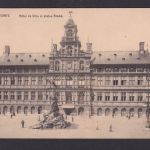 Ansichtskarte Anvers Antwerpen Belgien Hotel de Ville Denkmal Feldpost