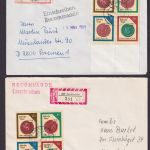 DDR Brief 3156-3159 Lot Sammlung auch Leerfeld Viererblock Historische Siegel