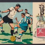 Sport Fußball WM Weltmeisterschaft Schweden tolle Künstler Maximumkarte MK 1958
