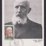 Briefmarken Frankreich 1847 Gerhard Armauer Hansen Medizin Maximumkarte MK