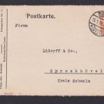 Deutsches Reich Brief EF Germania nach Sprockhövel auf Reklame Postkarte 1918
