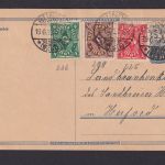 Deutsches Reich Infla Brief Ganzsache Postreiter + Germania Bünde Herford