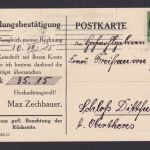 Altdeutschland Bayern Reklame Zechbauer Zigarren Tabak Rauchen Schloss Dittfurt