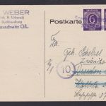 Briefmarken Besetzung Ganzsache MEF 6 Pfg. Gemeinschaft Notstempel Krauschwitz