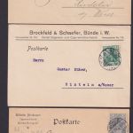 Bünde Westfalen Deutsches Reich int. Heimat - Lot mit 47 Belegen viel Reklame -