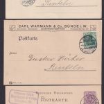 Bünde Westfalen Deutsches Reich int. Heimat - Lot mit 47 Belegen viel Reklame -