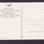 Flugpost Ansichtskarte Lufthansa Lockheed Super G Constellation inter. Foto AK