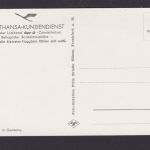 Flugpost Ansichtskarte Lufthansa Lockheed Super Constellation Bordatmosphäre