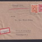 Briefmarken All. Besetzung Gemeinschaft R Brief MIF Not R Zettel Steinbach