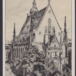 Ansichtskarte Leipzig Federzeichnung SST Messe All. Besetzung Gemeinschaft