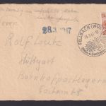 Briefmarken All. Besetzung Gemeinschaft MIF Satzbrief SST Fellbach Württemberg