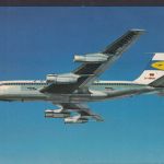 Flugpost Ansichtskarte Lufthansa Boing 720 B Flugzeug