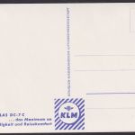Flugpost air mail Ansichtskarte KLM Douglas DC 7C Niederlande Reklame Werbung
