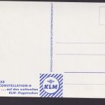 Flugpost airmail Ansichtskarte KLM Flugzeug Super Constellation G Nieferlande