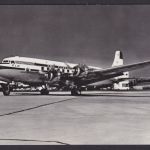 Flugpost airmail Ansichtskarte KLM Flugzeug Douglas DC 6 B Niederlande