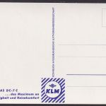 Flugpost air mail Ansichtskarte KLM Flugzeug Douglas DC 7C Niederlande