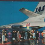 Flugpost air mail Ansichtskarte SAS Caravelle Jet Rolls Royce Avon Engines