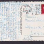 Flugpost Ansichtskarte KLM PH TFR Flughafen Amsterdam Niederlande n. Leipzig